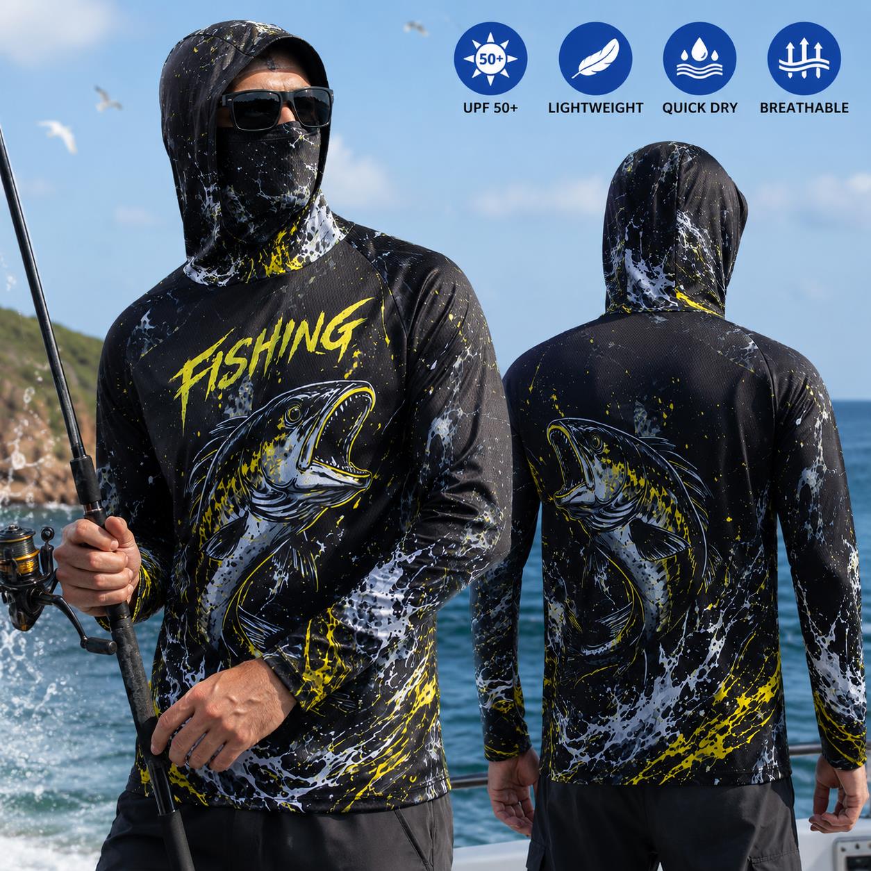 Hızlı Kuruyan Nefes Alabilen E - Fishing Hoodie incelemesi ve fiyatı